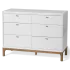 Laurel 6-Drawer Dresser - White/Chestnut
