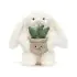 Cream Bunny with Plant