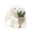 Cream Bunny with Plant