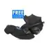 Gazelle S Stroller - Silver Frame and Moon Black Seat  + FREE Gift Cloud G Lux Car Seat