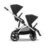 Gazelle S Second Seat - Silver Frame and Moon Black Seat Unit
