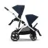 Gazelle S Stroller - Silver Frame and Ocean Blue Seat