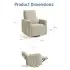 Dorian Channel Power Recliner - Crew Ash
