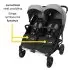 Double Double Duo Stroller - Flint Grey