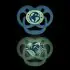 Advantage Pacifier - Stage 2 -Skateboard Snail/Glow in the Dark Blue