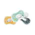 Advantage One-Piece Pacifier 3 Pack 6-18m - Green / Yellow / Grey