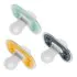 Advantage One-Piece Pacifier 3 Pack 6-18m - Green / Yellow / Grey