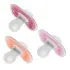 Advantage One-Piece Pacifier 3pk 6-18m - Pink/Purple/Coral