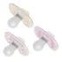 Advantage One-Piece Pacifier 3pk 0-6m - Pink/Purple/Ecru