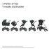 Fame Stroller & Mico Luxe+ Car Seat Travel System - Twillic Black