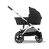 Gazelle S Stroller - Silver / Moon Black - OPEN BOX