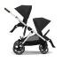 Gazelle S Stroller - Silver / Moon Black - OPEN BOX