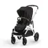 Gazelle S Stroller - Silver / Moon Black - OPEN BOX