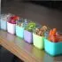 Glass Container with Silicone Sleeve - Blue 25oz