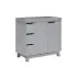 Hudson 3 Drawer Changer Dresser Grey