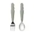 Big Kids Spoon/Fork Set - Alligator/Sage