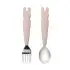 Big Kids Spoon/Fork Set - Bunny/Blush Pink