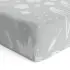 Percale Crib Sheet Printed - Bunny Grey