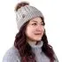 Cable Knit Beanie Adult Size - Grey