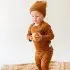 Long Sleeve Bodysuit In Tencel - Caramel