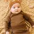 Long Sleeve Bodysuit In Tencel - Chestnut