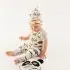 Top Knot Beanie Tencel - Safari Jungle
