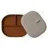 Silicone Divided Plate with Lid - Ginger Honey