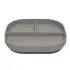 Silicone Divided Plate with Lid - Silver Grey