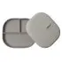 Silicone Divided Plate with Lid - Silver Grey