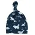 Top Knot Beanie Tencel - Blue Whales
