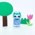 Peel Off Nail Polish Blue with Owl Ring