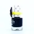 Peel Off Nail Polish Black & Gold with Penguin Ring