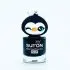 Peel Off Nail Polish Black & Gold with Penguin Ring