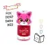 Peel Off Nail Polish Pearl Dark Red with Fox Ring