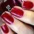 Peel Off Nail Polish Pearl Dark Red with Fox Ring