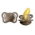 Couture Natural Rubber Pacifier 2 Pack - Dark Oak
