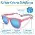 Urban Xplorer Glasses Mirrored Aurora Lenses - Peachy Pink