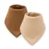 Kaffle Bandana Bib 2 Pack - Beige/Dark Brown