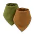 Kaffle Bandana Bib 2 Pack - Brown/Green