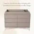 KD Pala Collection Double Dresser Topper Change Table Top - Taupe