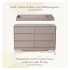 KD Pala Collection Double Dresser Topper Change Table Top - Taupe