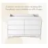 KD Pala Collection Double Dresser Topper Change Table Top - White