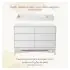 KD Pala Collection Double Dresser Topper Change Table Top - White