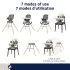 Kiskadee 360 Rotating High Chair - Onyx Heritage