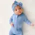 Zippered Footie - Periwinkle