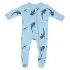 Printed Zippered Footie - Stream Shark