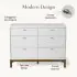 Laurel 6-Drawer Dresser - Black/Chestnut