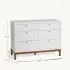 Laurel 6-Drawer Dresser - White/Chestnut