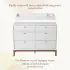 KD Double Dresser Topper Change Table Top - White (Laurel and Aster)