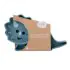 LUX Divided Silicone Suction Plate - Dinosaur